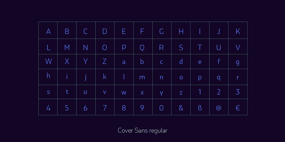 Highlighting the Cover Sans font family.