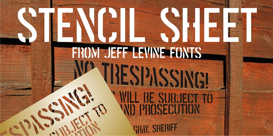 Stencil Sheet JNL was modeled from an antique brass stencil sign that was custom hand punched for the customer.