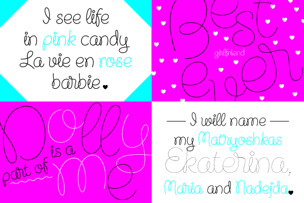 Chelly FY font family sample image.