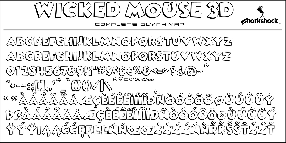 Wicked Mouse is a playful display font that captures the magic of cartoons from a distant era.