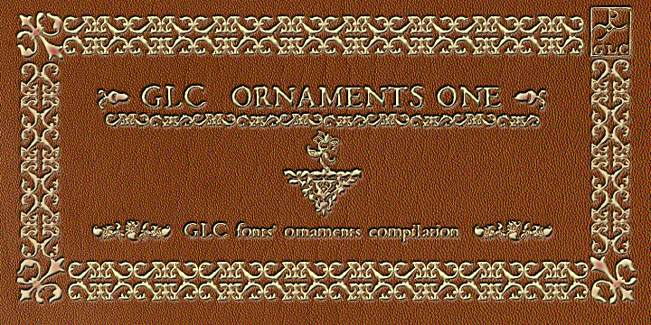 Displaying the beauty and characteristics of the GLC_Ornaments One font family.
