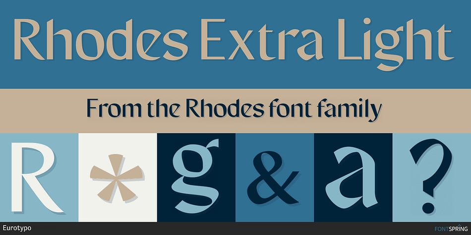 Rhodes Extra Light Font