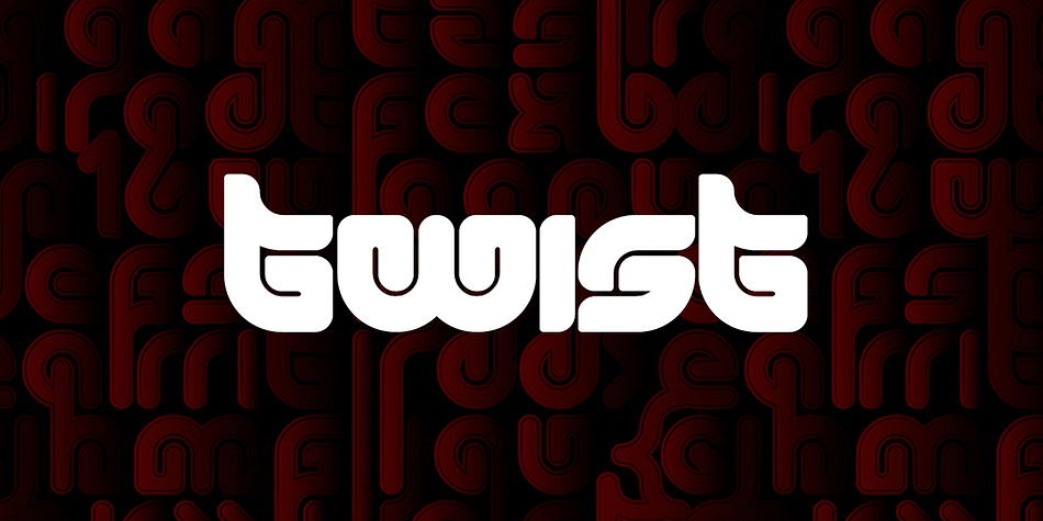 Twist is an experimental, curvy, display typeface designed by Superfried.