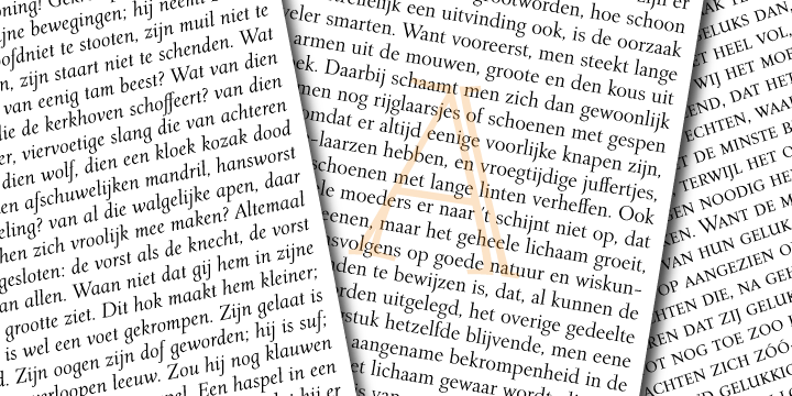 In 1948, the first fonts produced were used for a special edition of the Dutch Constitution on which Juliana took the oath during her inauguration as the Queen of the Netherlands.