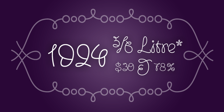 Lignette font family sample image.