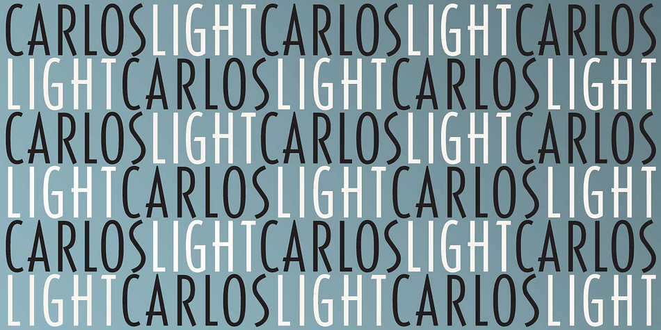 Carlos includes these OpenType features: arbitrary diagonal fractions, alternate letterforms, and features that facilitate typing in Esperanto, Yorùbá, and modern Greek.