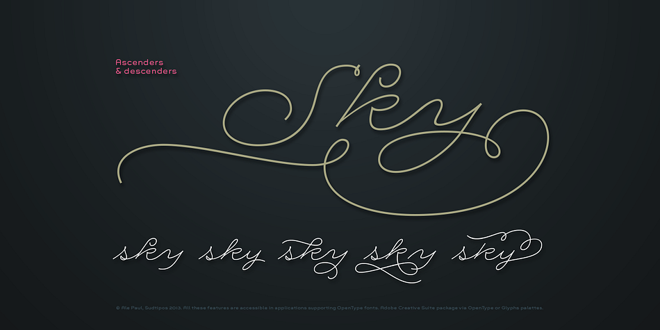 Emphasizing the popular Rolling Pen font family.
