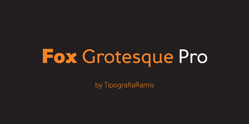 Fox Grotesque Pro is follow-up version of Fox Grotesque family.