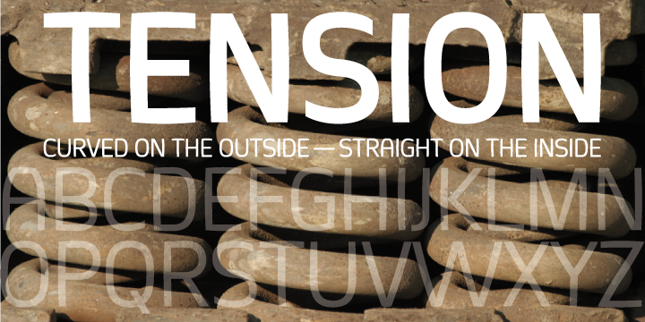 The resulting typeface shows a great deal of tension and dynamics.