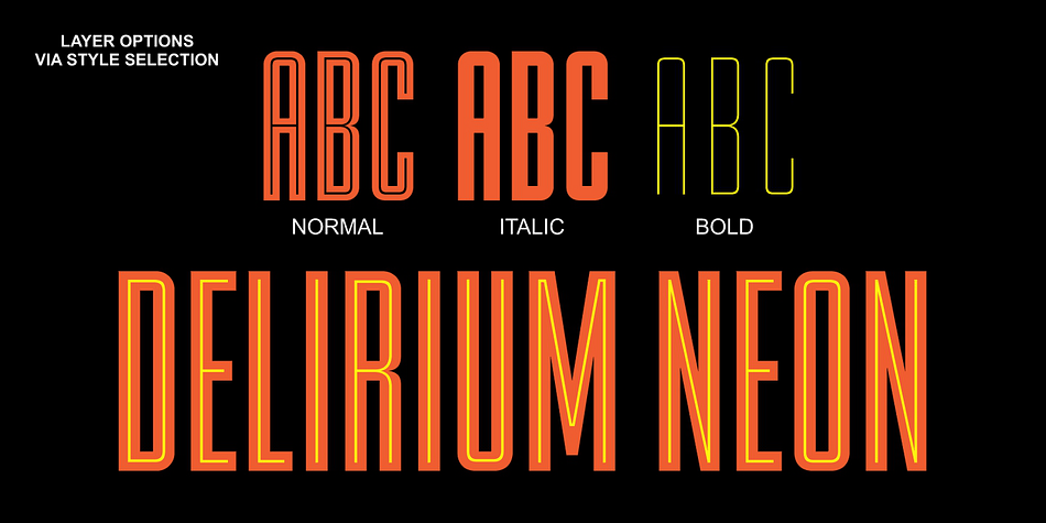 Displaying the beauty and characteristics of the FTY DELIRIUM font family.
