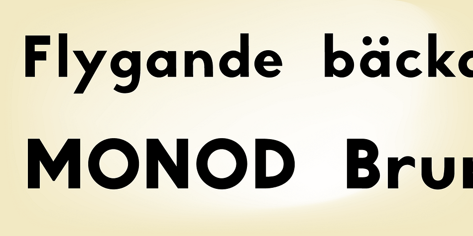 Displaying the beauty and characteristics of the Monod Brun  font family.