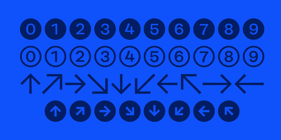 Rational font family example.