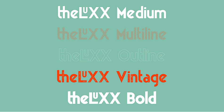 TheLUXX is perfect for when you want to use eye-catching big texts for anything from posters and retro-advertisements, and art, but it´s especially striking for printed projects.