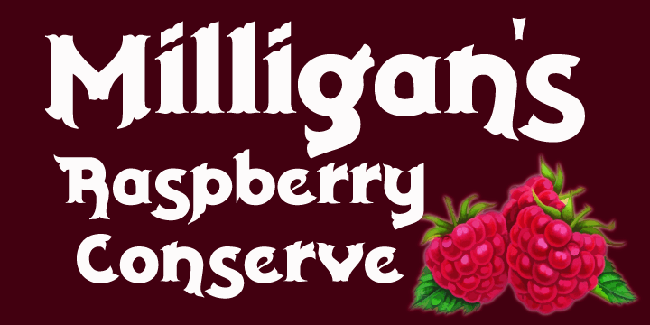Displaying the beauty and characteristics of the Milligan font family.