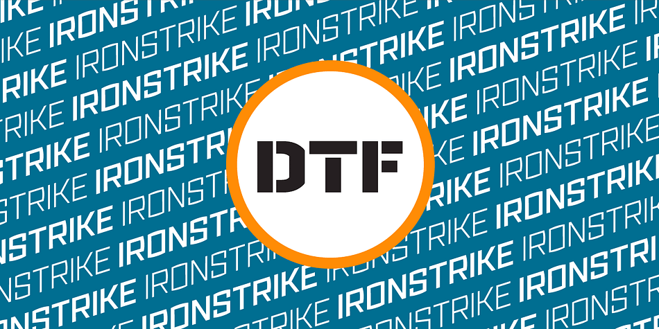 Ironstrike pays homage to industrial and constructivist lettering.