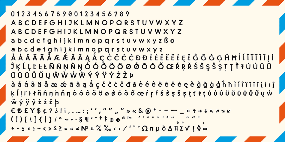 Highlighting the CA Postal font family.