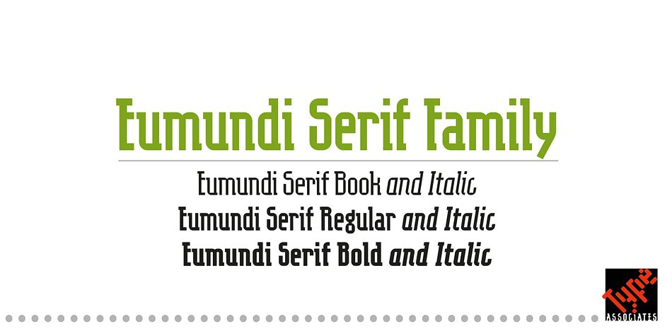 Displaying the beauty and characteristics of the EumundiSerif font family.