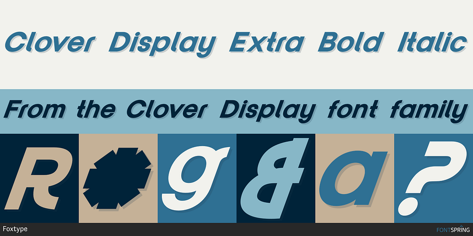 Clover Display Extra Bold Italic Font