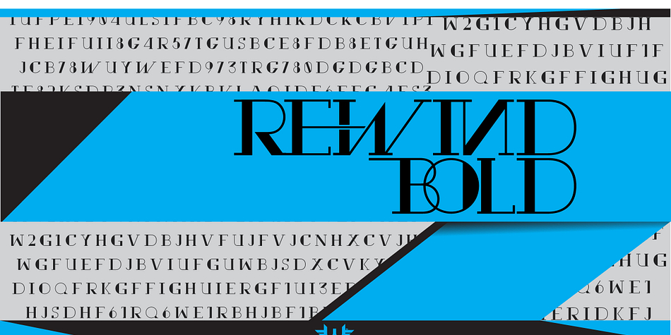 Highlighting the Rewind font family.