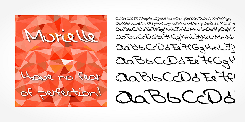 “Muriel Handwriting” is a beautiful typeface that mimics true handwriting closely.