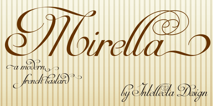 Mirella Script features an extra dingbat font.