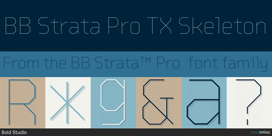 BB Strata Pro TX Skeleton Font