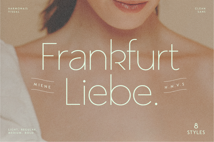 HV Frankfurt is an eight font, sans serif family by Harmonais Visual.