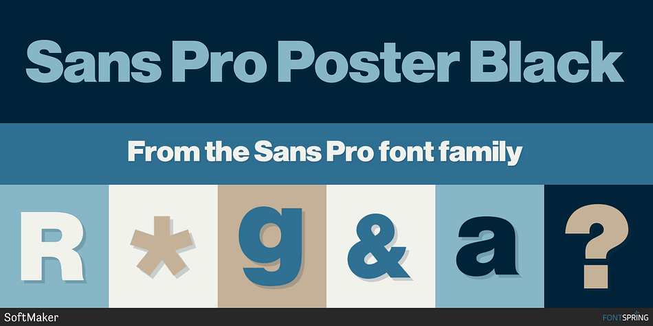 Sans Pro Poster Black Font