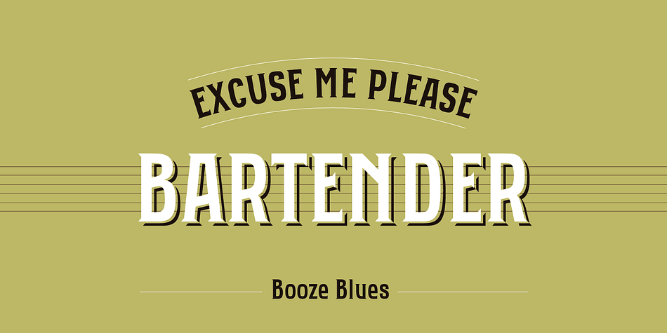 Small family called Bartender, for the lovers of retro style typefaces.