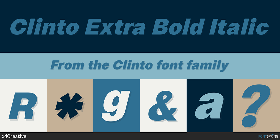 Clinto Extra Bold Italic Font