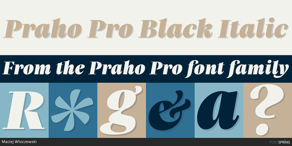 Praho Pro Black Italic Font