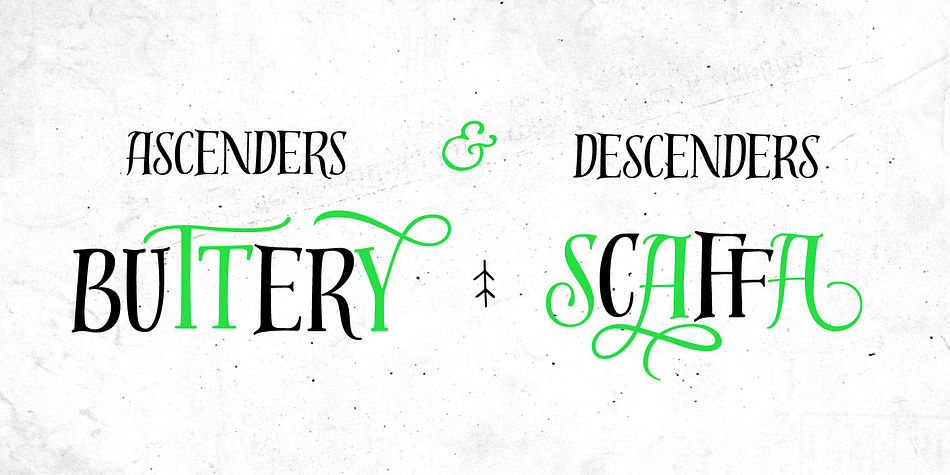 The different fonts can be used individually, but of course it is their combination in use that creates the magic.