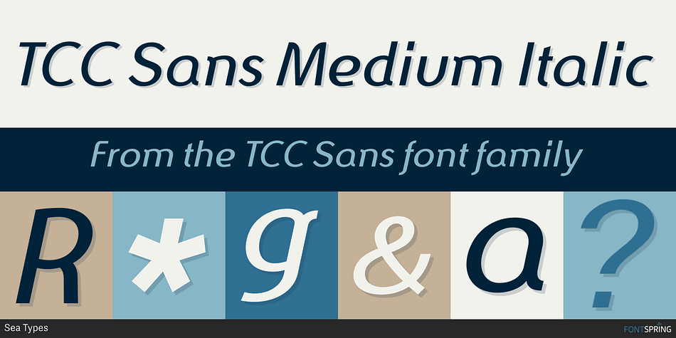 TCC Sans Medium Italic Font