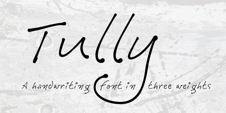 Displaying the beauty and characteristics of the Tully font family.