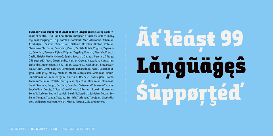 Buntypes Bunday Slab Language Support