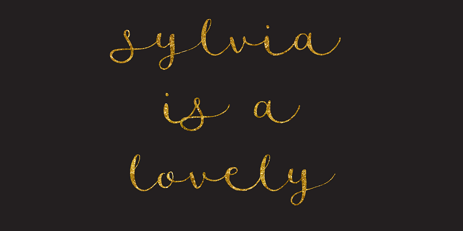 Emphasizing the popular Sylvia Script font family.