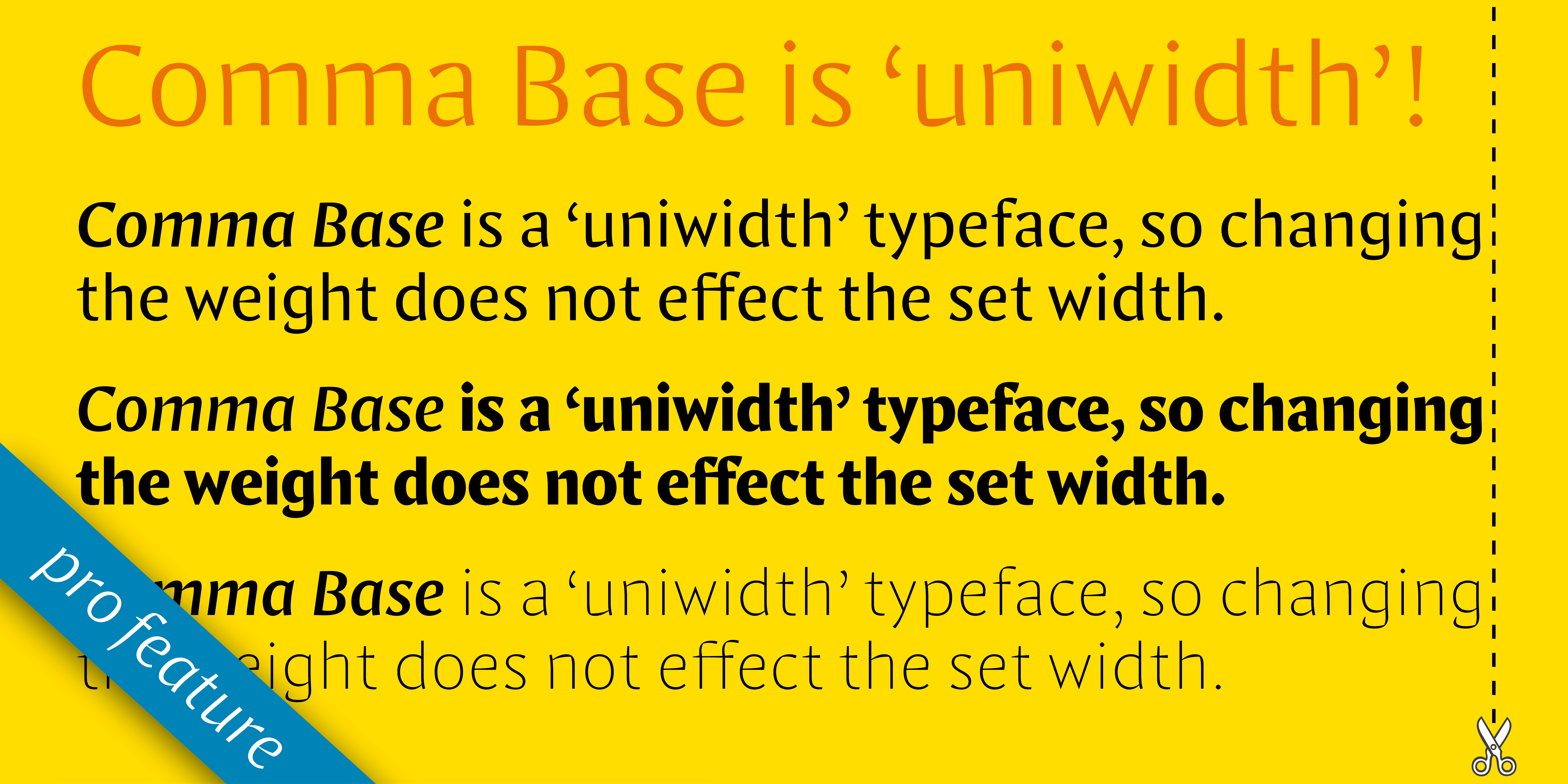 Comma Base Font