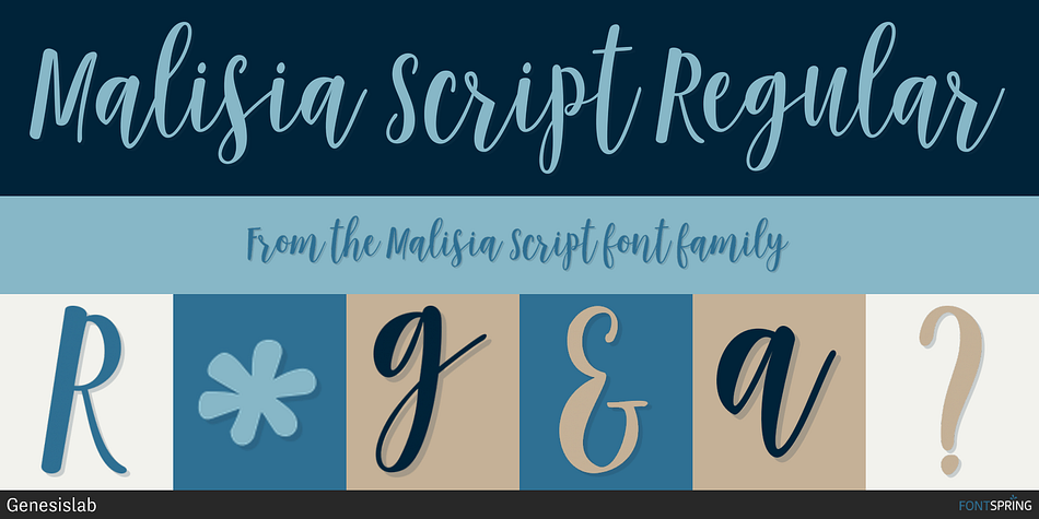 Malisia Script Regular Font