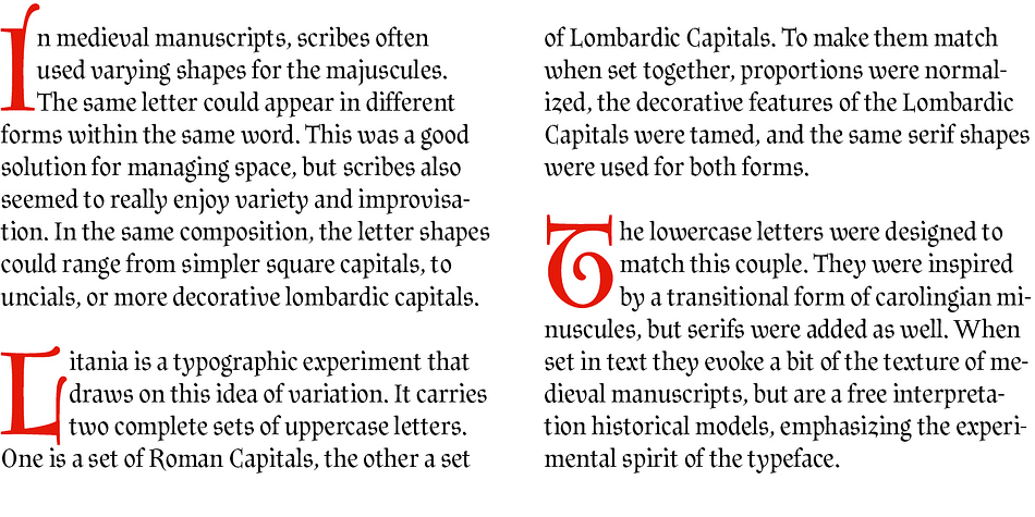 Litania is a typographic experiment that draws on this idea of variation.