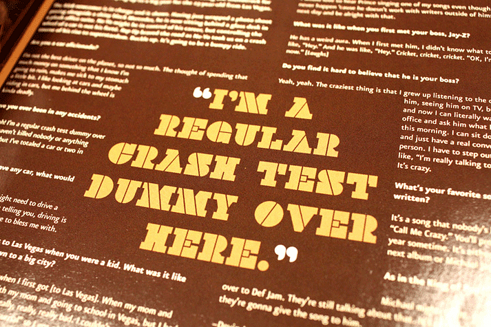 It is a massive chunk of type, contemporary in nature while also harking back to the sun-drenched Modernism of California of the 1970s.