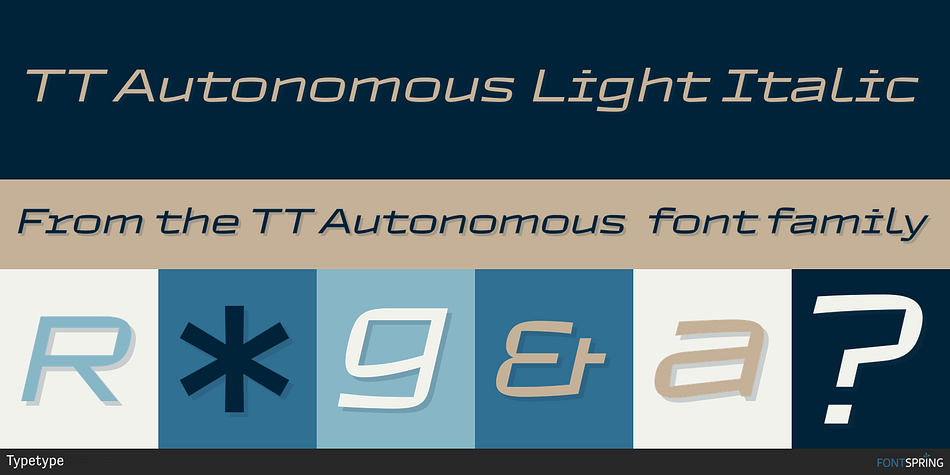 TT Autonomous Basic Package Font