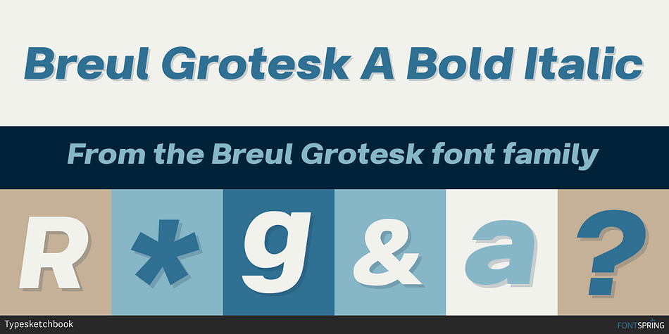 Breul Grotesk A Bold Italic Font