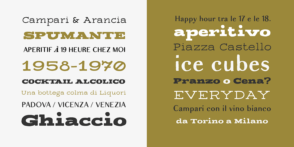 Displaying the beauty and characteristics of the Apéro font family.