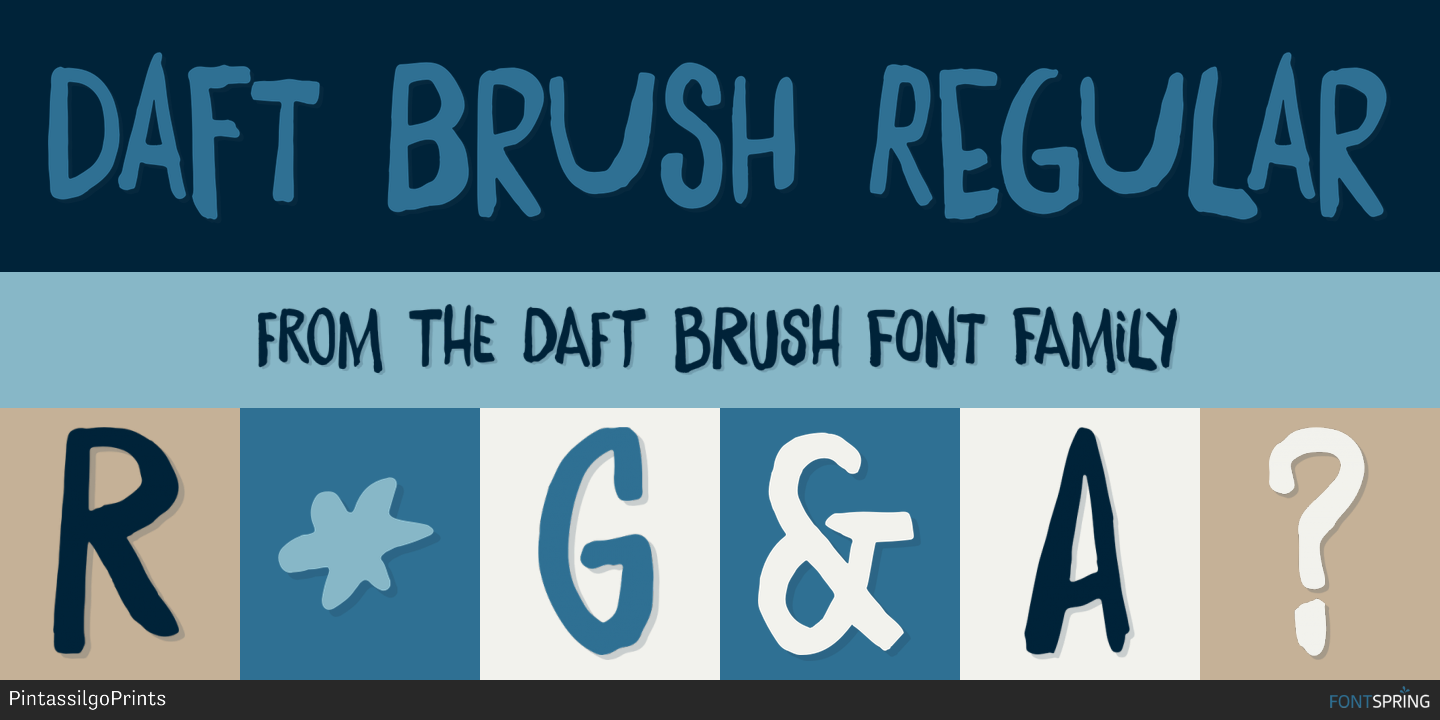 Fonts similar to Daft Brush