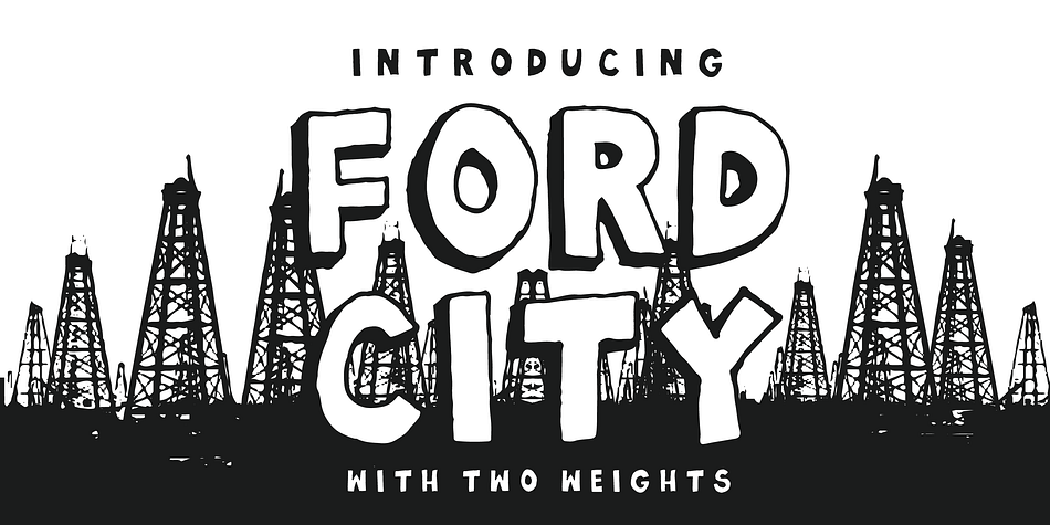 Ford City is a hand drawn, handwritten, blue collar font.