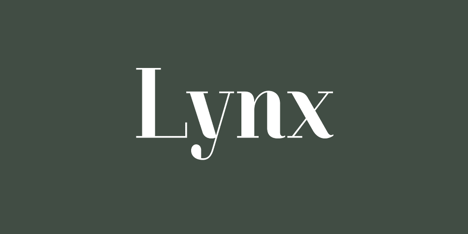 Displaying the beauty and characteristics of the Lynx font family.