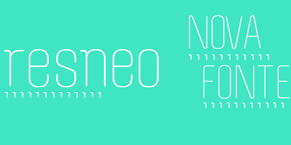 Displaying the beauty and characteristics of the Resneo font family.