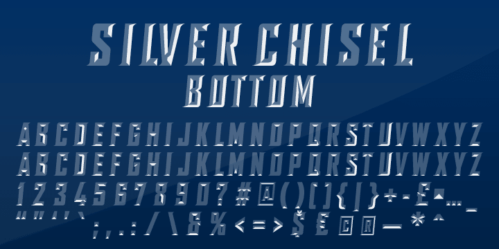 SILVER CHISEL is a display and novelty font family.