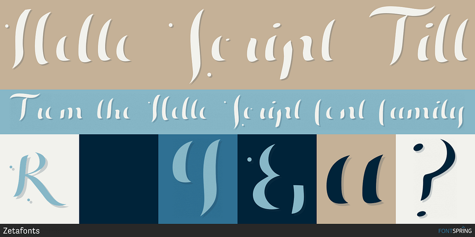 Hello Script Fill Font