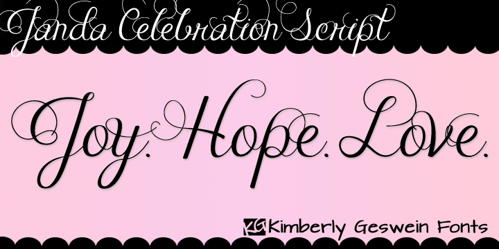 Highlighting the Janda Celebration Script font family.